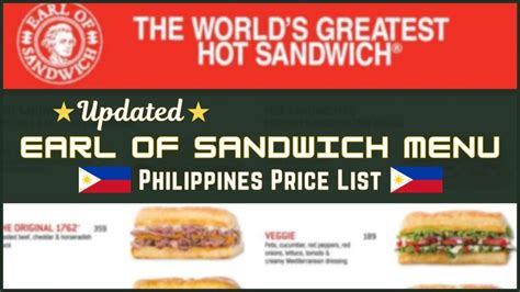 earl of sandwich iloilo|Earl of Sandwich Philippines Menu and Prices [July 2024].